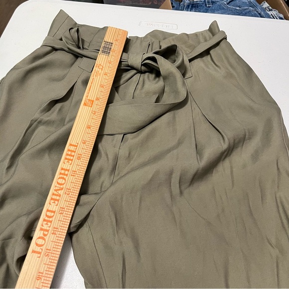 J.O.A. Venture Casual Olive Green Paper Bag Waist Pants Large L1 - Picture 8 of 9